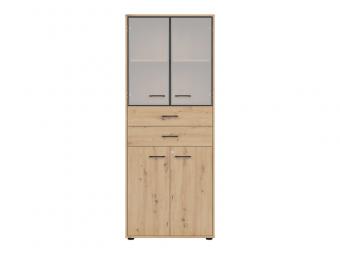 BRW Meble Space office REG2D2W2S/200Z polcos szekrény - artisan tölgy Elemes iroda bútorok