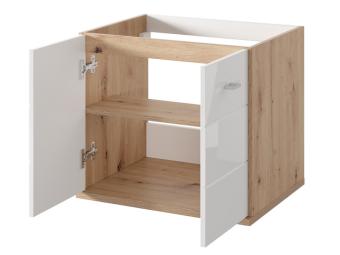 Szynaka meble Sting 36 komód - artisan tölgy/fehér Elemes fürdőszoba bútorok