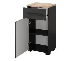 Szynaka meble Swing 45 komód - artisan tölgy/fekete Elemes fürdőszoba bútorok