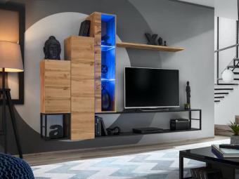 Asm meble Switch ZMET-08 szekrénysor  - wotan tölgy Elemes nappali bútorok