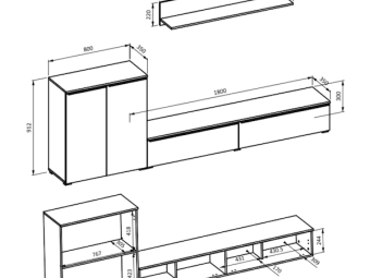 Helvetia meble Tana 09 szekrénysor - congo Elemes nappali bútorok