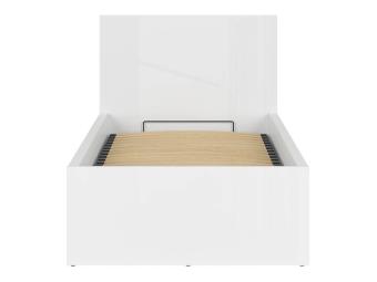 BRW Meble Tetrix 90/B ágykeret - fényes fehér Elemes hálószobák