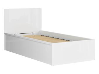 BRW Meble Tetrix 90/B ágykeret - fényes fehér Elemes hálószobák