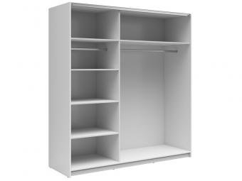 BRW Meble Tetrix SZF183 tolóajtós gardróbszekrény - fehér/fényes fehér Elemes hálószobák