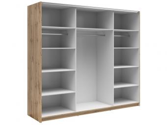 BRW Meble Tetrix SZF220/1L tolóajtós gardróbszekrény - wotan tölgy Elemes hálószobák