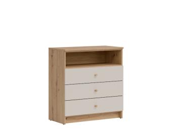 Liveo meble Timo TM-01 komód - artisan tölgy/kasmir Elemes ifjúsági bútorok