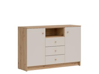 Liveo meble Timo TM-02 komód - artisan tölgy/kasmir Elemes ifjúsági bútorok