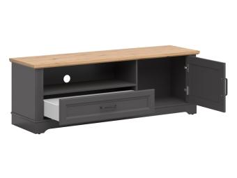 BRW Meble Tolmin RTV1D1S TV állvány - grafit/artisan tölgy Elemes nappali bútorok