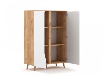 Renar meble Tue KOM2D komód - goldcraft tölgy/fehér Elemes nappali bútorok