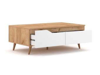 Renar meble Tue LAW dohányzóasztal - goldcraft tölgy/fehér Elemes nappali bútorok