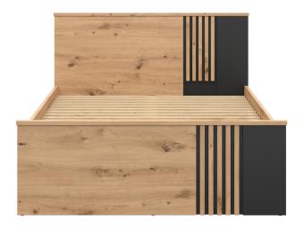 BRW Meble Vabres LOZ120 ágykeret - artisan tölgy/fekete Elemes nappali bútorok
