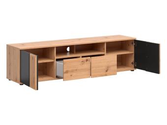 BRW Meble Vabres RTV2D2S TV állvány - artisan tölgy/fekete Elemes nappali bútorok