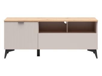 BRW Meble Velton RTV1B1S TV állvány - fekete/kasmir/artisan tölgy Elemes nappali bútorok