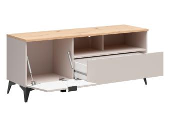 BRW Meble Velton RTV1B1S TV állvány - fekete/kasmir/artisan tölgy Elemes nappali bútorok