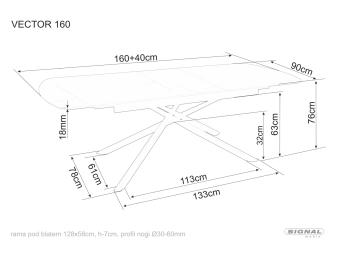 Vector 160 kerámia étkezőasztal