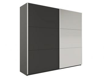 Stolar meble Vigo 225 tolóajtós gardróbszekrény - fekete Hálószoba