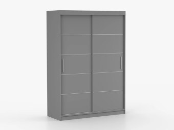 Idzczak meble Vista 06/150 tolóajtós gardróbszekrény - sötét szürke Hálószoba