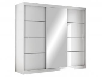 Stolar meble Vista 250 tolóajtós gardróbszekrény - fehér Elemes hálószobák