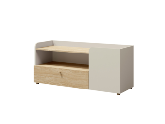 Jurek meble Yuki 12 TV állvány - szürkésbézs/olajos tölgy Elemes ifjúsági bútorok